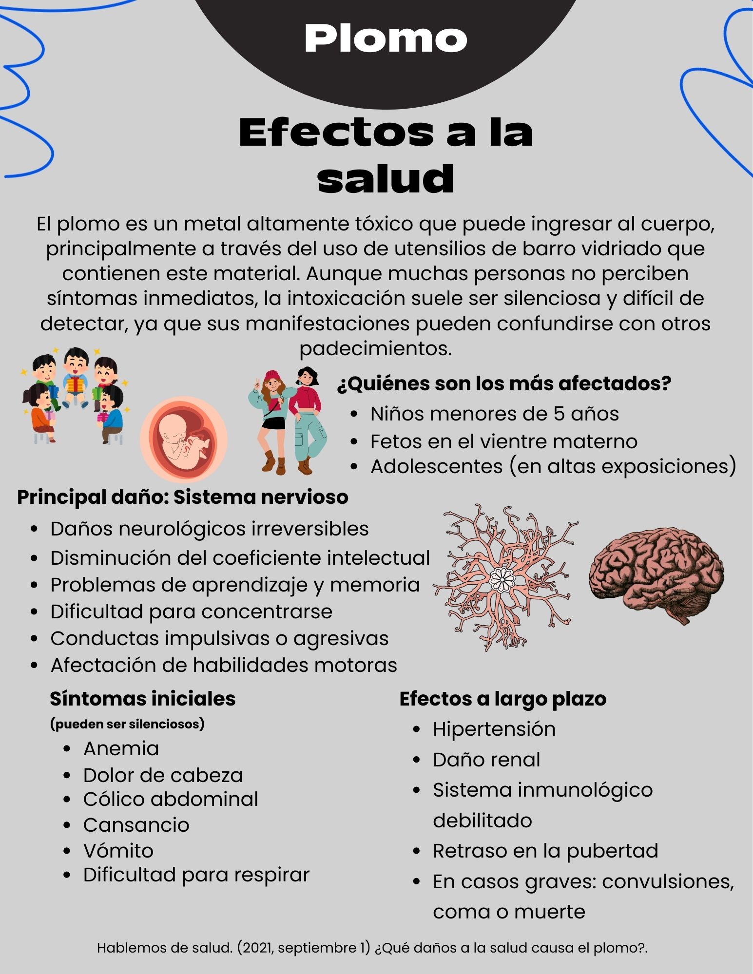 Plomo, efectos en la salud