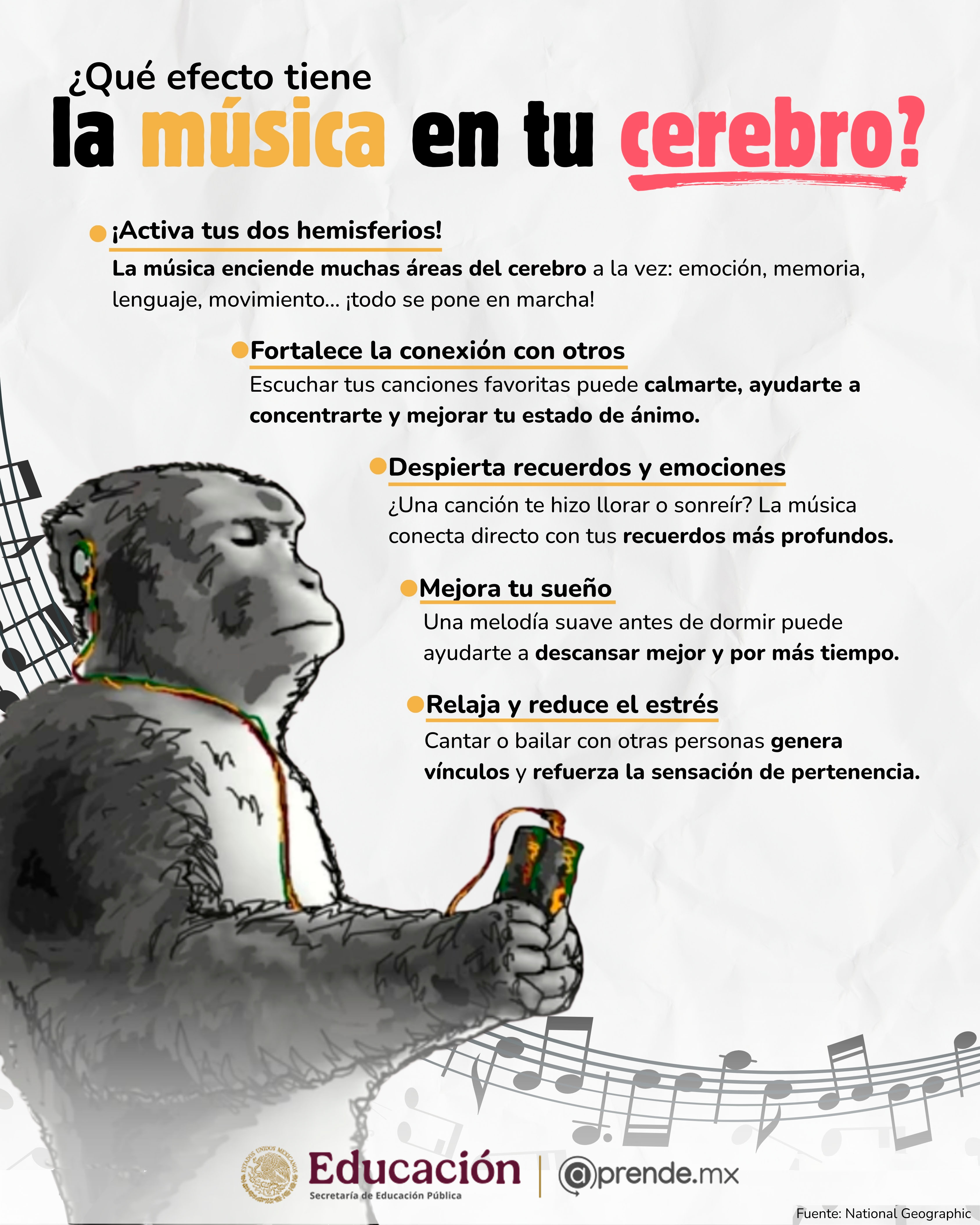 ¿Qué efecto tiene la música en tu cerebro? 