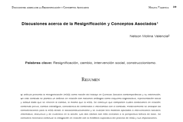 Discusiones acerca de la resignificación y conceptos asociados 