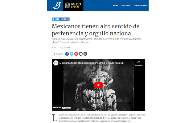 Mexicanos tienen alto sentido de pertenencia y orgullo nacional