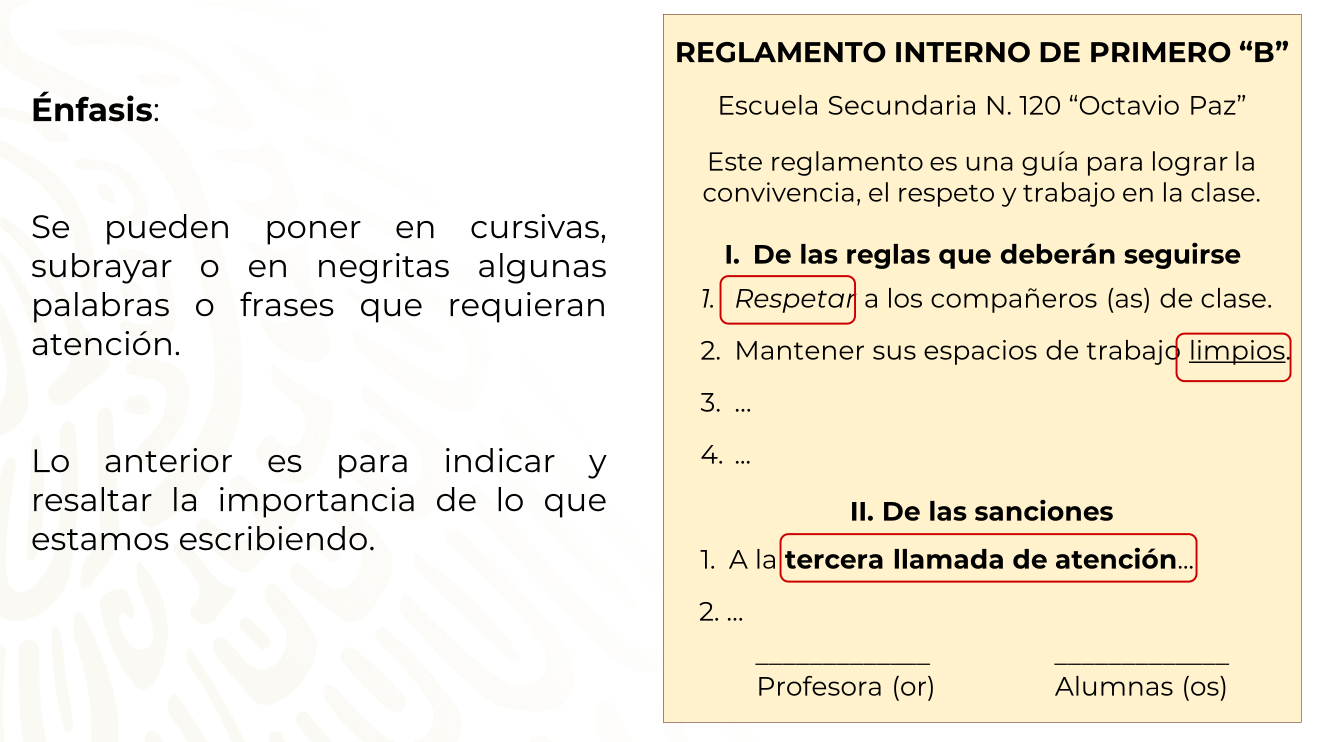 Nuestro reglamento escolar - Nueva Escuela Mexicana Digital